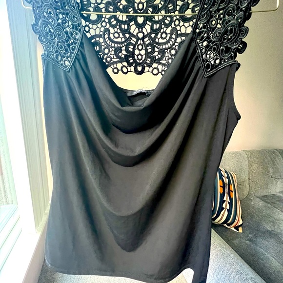 Black sleeveless cowl neck top from Orsay. Size M. - Picture 1 of 3